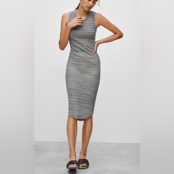 Aritzia Wilfred Free Lillian Ribbed Tank Midi Dress - Picture 2 of 8